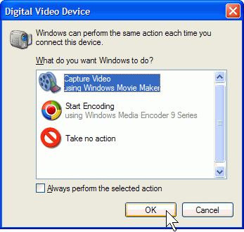 Digital Video Device screen