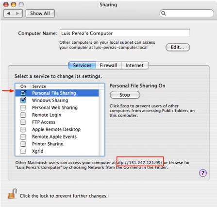 connect to shared drive on mac from windows