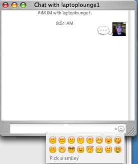 Chat Window, Emoticons Menu