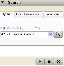Google Earth, Search Pane