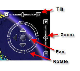 Google Earth controls