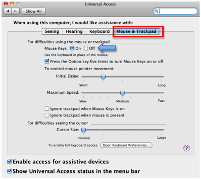 Mac os enable access for assistive devices