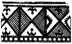 Detali of New Zealand repeating cloth pattern.
