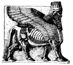 Portal guardian, an Assyrian winged bull from Khorsabad.