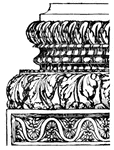 Enriched Corinthian base from the Temple of Concord.