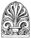 Roman carved anthemion.
