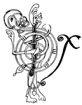 "P" from a the Book of Kells.