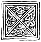 Interlace pattern from a Celtic cross at Mugle, Ireland