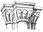 Scalloped-type capitals from New Shoreham Church.