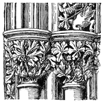 Capitals from the chapter house of Southwell Cathedral.