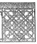 Mudejar panel from Spain. Mudejar is the style resulting from the mixture of Gothic and Moorish styles.