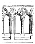 Early Gothic or transitional balustrade.