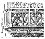 Flamboyant balustrade from the Chateau of Josselyn.