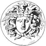 The head of Medusa from a French medallion.