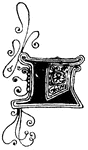 Gothic uncial L, 15th century.