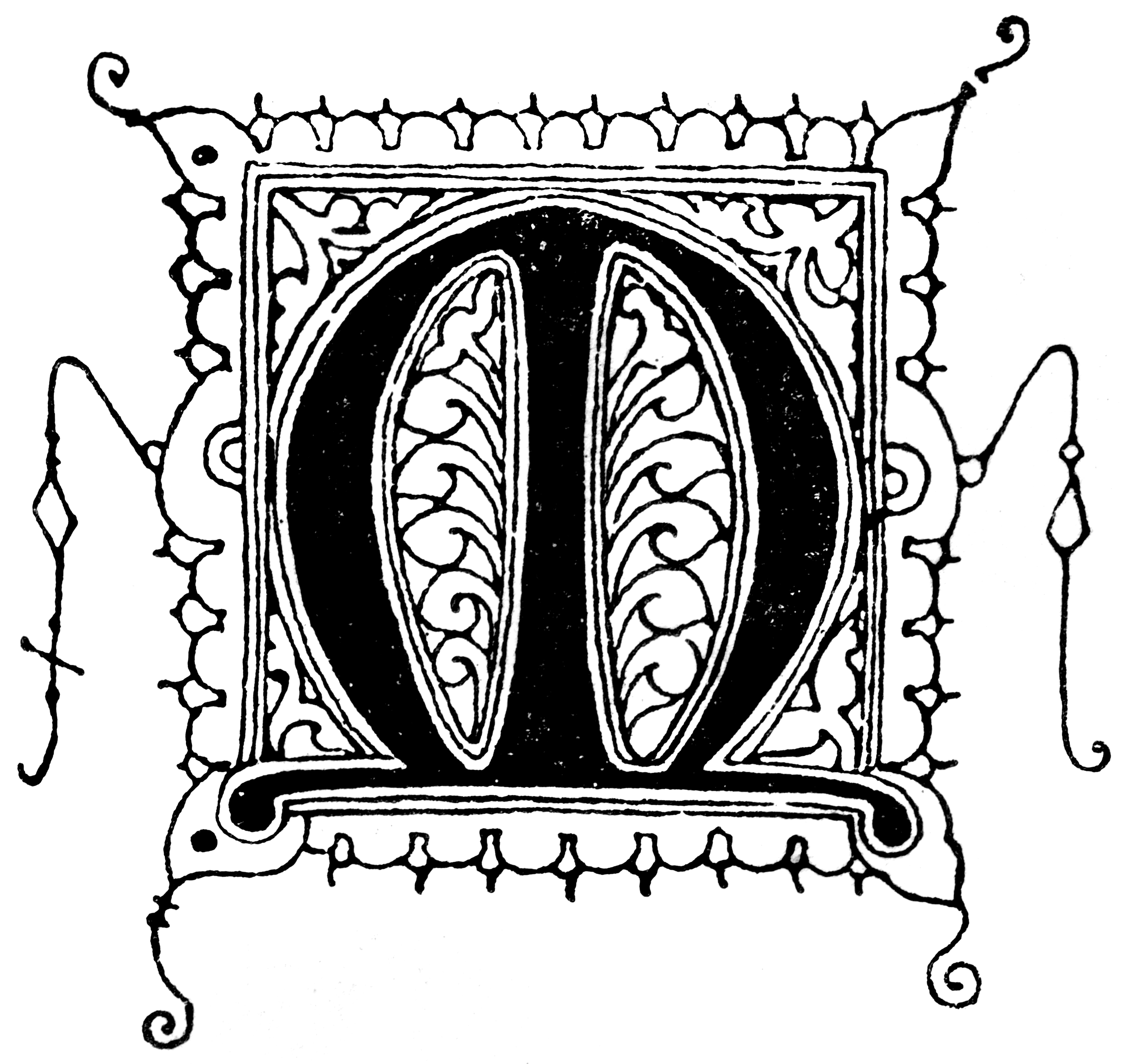 M, Gothic Uncial | ClipArt ETC