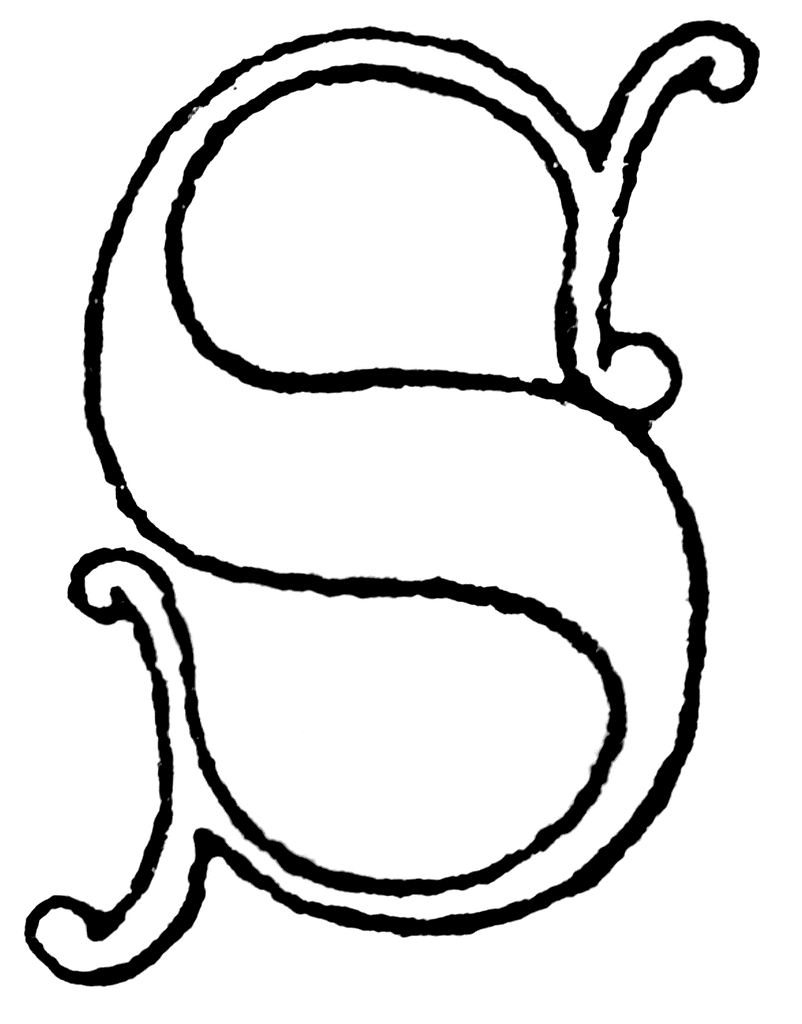 S, Old English | ClipArt ETC