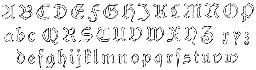 Schwabach Alphabet Stamps