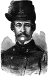 "General Hunter, born in Washington, D. C., July 21st, 1802, died there, February 2nd, 1886, was graduated at the United States Military Academy in 1822; appointed second lieutenant in the Fifth Infantry; promoted first lieutenant in 1828, and became a captain in the First Dragoons in 1833. He resigned his commission in 1836, and engaged in business in Chicago. He re-entered the military service as a paymaster, with the rank of major, in March, 1842. On May 14th, 1861, he was appointed colonel of the Sixth United States Cavalry, and three days later was commissioned brigadier general of volunteers. He commanded the main column of McDowell's army in the Manassas campaign, and was severely wounded at Bull Run, July 21st, 1861. He was made a major general of volunteers, August 13th, 1861; served under General Fremont in Missouri, and on November 2nd succeeded him in the command of the Western Department. In March, 1862, General Hunter was transferred to the Department of the South, with headquarters at Port Royal, S. C. In May, 1864, he was placed in command of the Department of West Virginia. He defeated considerable force at Piedmont on June 5th. He was brevetted major general, United States Army, march 13th, 1865, and mustered out of the volunteer service in January, 1866." &mdash;Leslie, 1896