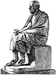 Greek philosopher. Sketch of a restoration.