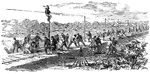 "Federal troops destructing the railroad track."&mdash; Frank Leslie, 1896