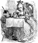 Sing a Song of Sixpence. The Queen was in the parlour, eating bread and honey.