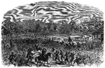 "Army of the Potomac recrossing the Rappahannock from Fredericksburg to Falmouth, on the night of Monday, December 15th, 1862."&mdash; Frank Leslie, 1896