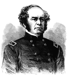 "General Benham, born in Connecticut in 1817, died in New York June 1st, 1884, was graduated from the United States Military Academy in 1837, and assigned to the Corps of Engineers. Served in the Mexican War, 1847-'8, and was brevetted captain for gallant and meritorious services in the battle of Buena Vista. At the beginning of the Civil War, in 1861, Captain Benham entered upon active service; was on General Morris's staff as engineer of the Department of the Ohio; was brevetted colonel for gallantry at the battle of Carrick's Ford, July 13th, 1861; in August was made brigadier general of volunteers, and was engaged in the Virginia campaigns. In 1862 he was present at the capture of Fort Pulaski and James Island; later in the year he superintended fortifications in Boston and Portsmouth harbors, and was in command of the Northern District of the Department of the South. He proved very efficient in throwing pontoon bridges across the Rappahannock, the Potomac and the James Rivers, and was in command of the Pontoon Department at Washington in 1864. In March, 1865, he was brevetted brigadier general and major general, United States Army, and major general, United States Volunteers, for gallant services during the Rebellion."&mdash; Frank Leslie, 1896