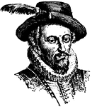 (1552-1618) English navigator and writer during the Elizabethan period. While imprisoned he wrote <I>The History of the World</I>