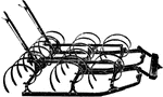 A spring-tooth harrow, particularly useful on stony land.