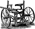 A corn and cotton stalk cutter, used to cut the stalks before plowing.