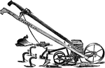 A combination seed drill and cultivator.
