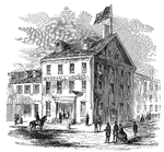 "The Marshall House, Alexandria, Va., where Colonel Ellsworth was assassinated by James W. Jackson, May 24th 1861."&mdash; Frank Leslie, 1896