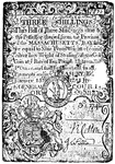 "Massachusetts Bill of Three Shillings in 1741."—E. Benjamin Andrews, 1895