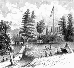 Sutter's Mill, California, where gold was first discovered in 1848.