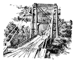 "The new iron towers of the Niagra Bridge."&mdash;E. Benjamin Andrews 1895