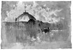 "The World's Fair at Chicago. Dome of horticultural building at night."—E. Benjamin Andrews 1895