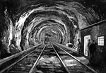 "The Hoosac Tunnel lit by glow lamps, after the plan of the Marr Construction Company."&mdash;E. Benjamin Andrews 1895