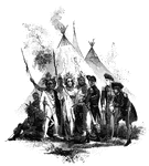 Burgoyne addressing the Indians.