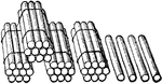 A bundle of sticks used for counting.