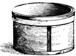 A container used to measure a peck.