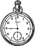 A typical pocket stop watch used for timing.