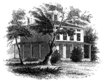 Mansion of Judge Campbell. This pleasant dwelling is upon the northern verge of the town, on the road leading from Cherry Valley to the Mohawk. The sketch was taken from the road.