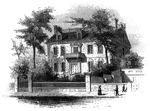"Hancock's House, Boston. This is a substantial stone building, situated upon Beacon Street, fronting the Common. It was erected by Thomas Hancock, an uncle of Governor Hancock, in 1737. The present proprietor is a nephew of the governor."&mdash;Lossing, 1851