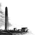 "Bunker Hill Monument. This monument stands in the center of the grounds included within the breast-works of the old redoubt on Breed's Hill. Its sides are precisely parallel with those of the redoubt. It is built of Quincy granite, and is two hundred and twenty-one feet in height. The foundation is composed of six courses of stones, and extends twelve feet below the surface of the ground and base of the shaft. The four sides of the foundation extend about fifty feet horizontally. There are in the whole pile ninety courses of stone, six of them below the surface of the ground, and eighty-four above. The foundation is laid in lime mortar; the other parts of the structure in lime mortar mixed with cinders, iron filings, and Springfield hydranlic cement."&mdash;Lossing, 1851