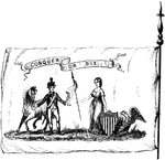 "Banner of Washington's Life Guard."&mdash;Lossing, 1851