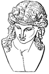 Portrait of Dionysus, god of wine.
