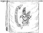 "View of the front of the Hessian Flag"&mdash;Lossing, 1851