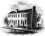 "Old City Tavern. This is a frame building, and stands on the northwest corner of Main and Nineteenth streets. A portion of the lower part is yet inhabited (1852). The glass and some of the sashes in the upper story are gone, and the roof is partly decayed and fallen in on the west end. Here Cornwallis and other British officers were quartered at a later period, and beneath its roof the good Washington was once sheltered."&mdash;Lossing, 1851