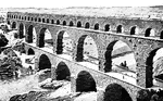 "Roman aqueduct near Nimes, in France."&mdash;Colby, 1899